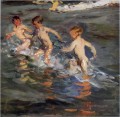 children at the 1899 beach Child impressionism